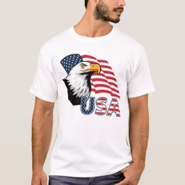 Branded Patriotic Bald Eagle T-Shirt – American Tシャツ