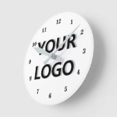 Branded Promotional Custom Business Logo Clock ラウンド壁時計 (傾斜)