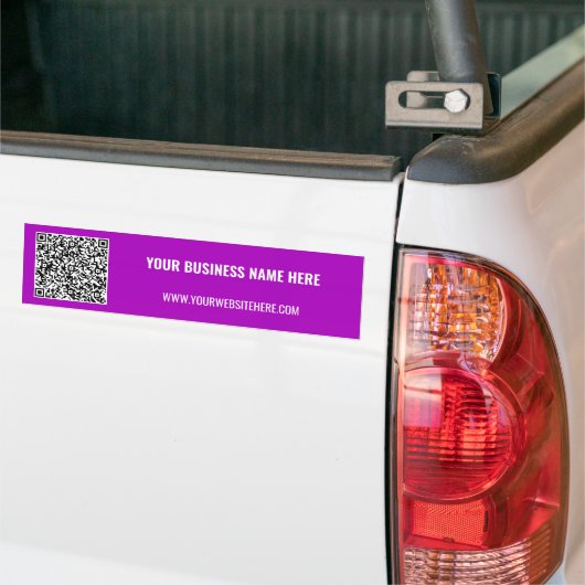 Branded Promotional QR Code Bumper Sticker Example バンパーステッカー (トラック上)