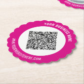 Branded Promotional QR Code Paper Coasters Example ペーパーコースター (アングル)