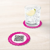 Branded Promotional QR Code Paper Coasters Example ペーパーコースター (インサイチュ)