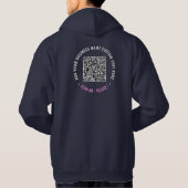 Branded QR Code and Text Business Hoodie Template パーカ (裏面)