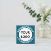 Branded Round Stamp Custom Business Cards Template スクエア名刺 (スタンド正面)
