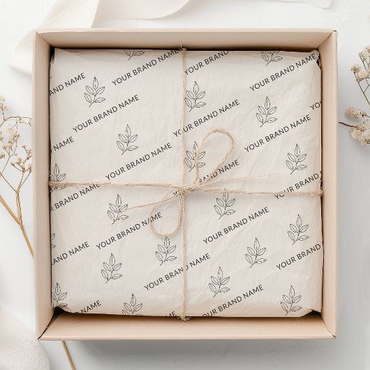 Branded Small Business Minimalist Cream  薄葉紙