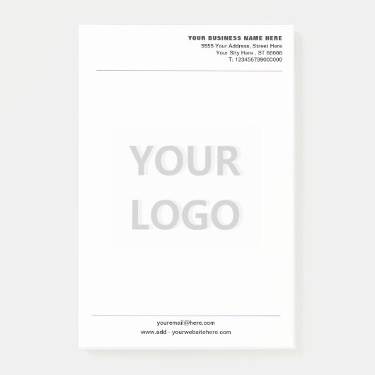 Branded Stationery Business Post-it® Notes Example ポストイット (正面)