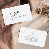Branded Stylish Modern Thank You Business Inserts 名刺