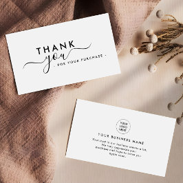 Branded Stylish Modern Thank You Business Inserts 名刺