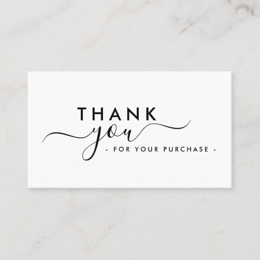 Branded Stylish Modern Thank You Business Inserts 名刺 (正面)