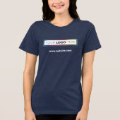 Branded Women’s Business T-shirt - Logo & Website トライブレンドＴシャツ (正面)