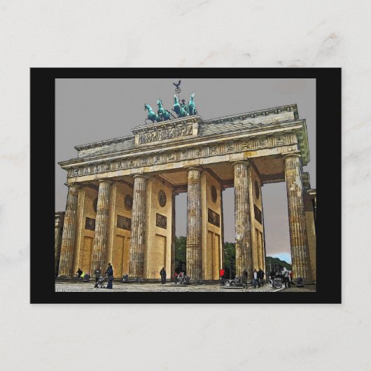 Brandenburg Gate,ベルリン,ドイツ – フルビュー ポストカード (正面)