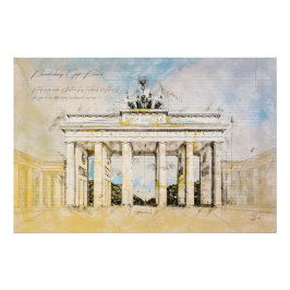 Brandenburg Gate Berlin ポスター