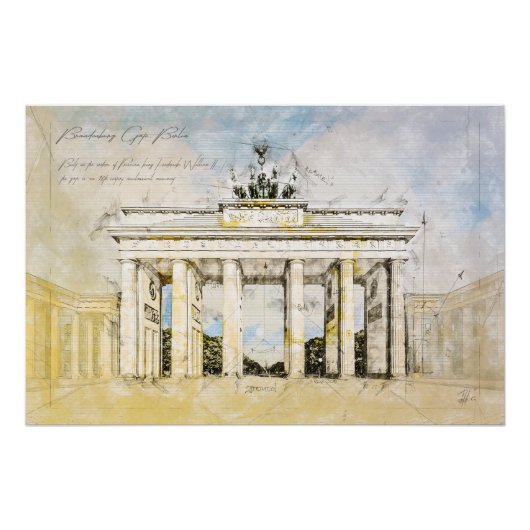 Brandenburg Gate Berlin ポスター (正面)