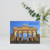 Brandenburg Gate in Berlin，ドイツ，ナイト ポストカード (スタンド正面)