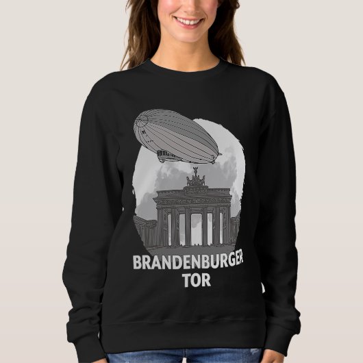 Brandenburger Tor Berlin Germany Silhouette Outlin スウェットシャツ (正面)