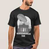 Brandenburger Tor Berlin Germany Silhouette Outlin Tシャツ (正面)