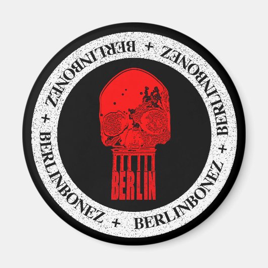 BrandenBurgSkull Fridge Magnet マグネット (正面)