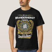BRANDERHORSTのものだから理解できないよね Tシャツ (正面)