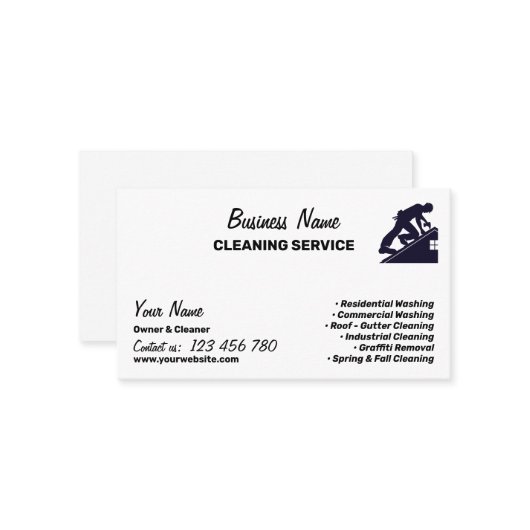 Branding For Pressure Washing Cleaning Business 名刺 (正面/裏面インサイチュ)