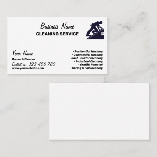 Branding For Pressure Washing Cleaning Business 名刺 (正面/裏面)