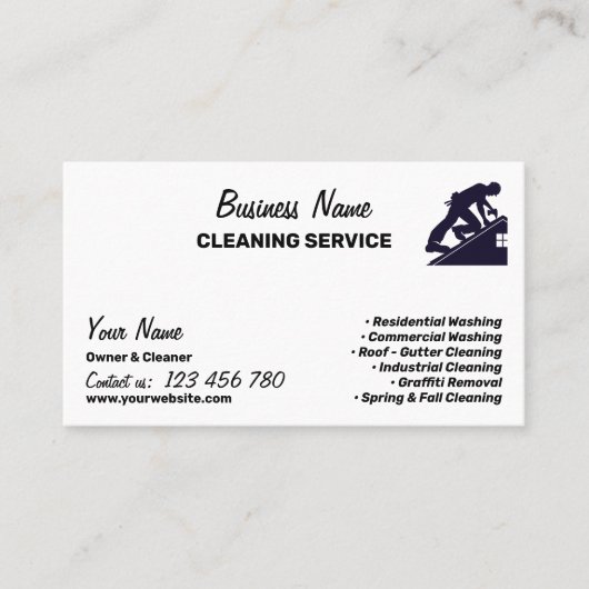 Branding For Pressure Washing Cleaning Business 名刺 (正面)