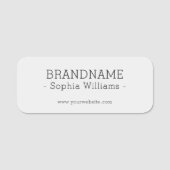 BRANDNAMEシンプルクラシックを追加 名札 (正面)