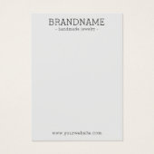 BRANDNAME All-in-oneジュエリーディスプレイカードの追加 (正面)