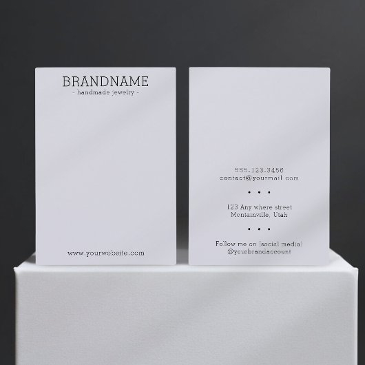 BRANDNAME All-in-oneジュエリーディスプレイカードの追加