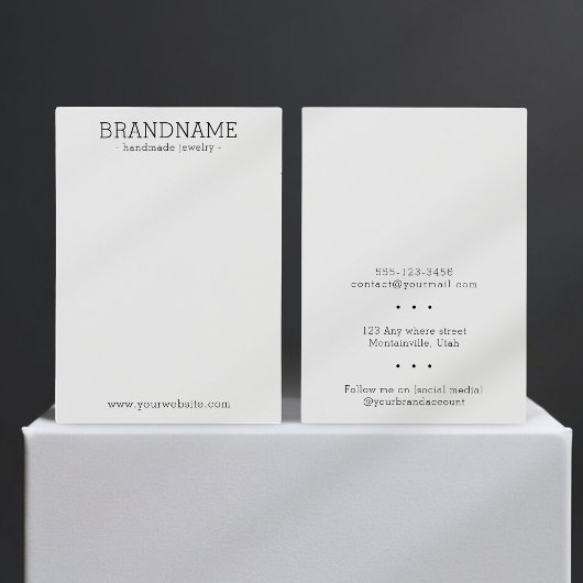 BRANDNAME All-in-oneジュエリーディスプレイカードの追加