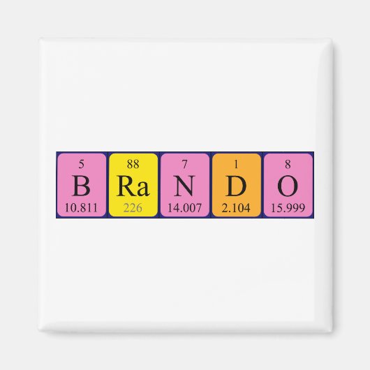Brando周期表名磁石 マグネット (正面)