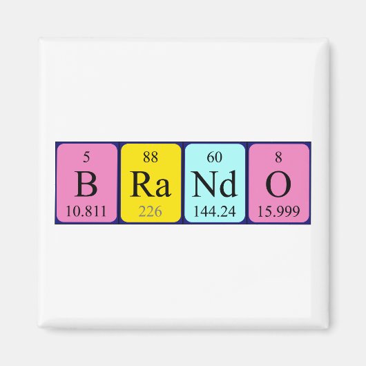 Brando周期表名磁石 マグネット (正面)