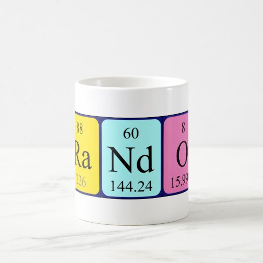 Brandonの周期表の名前のマグ コーヒーマグカップ (中央)