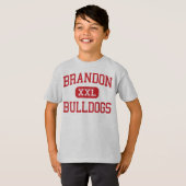 Brandon -ブルドッグ-中間- Brandonミシシッピー Tシャツ (正面フル)