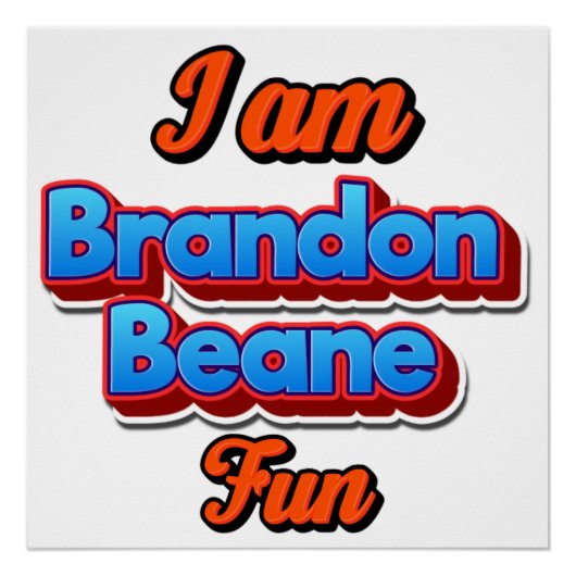 Brandon Beane – Fun, Bold Name Design ポスター (正面)