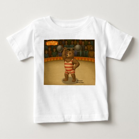 Brandon, circus strong bear ベビーTシャツ (正面)