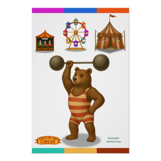 Brandon, circus strong bear ポスター (正面)