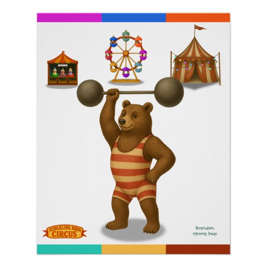 Brandon, circus strong bear ポスター (正面)