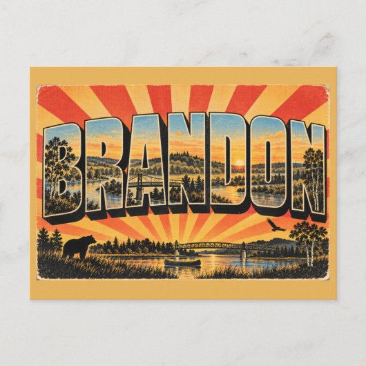 Brandon MB River Trails Forest Hills Art ポストカード (正面)