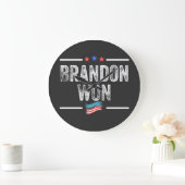 brandon won, brandon won funny, brandon won americ ラージ壁時計 (ホーム)