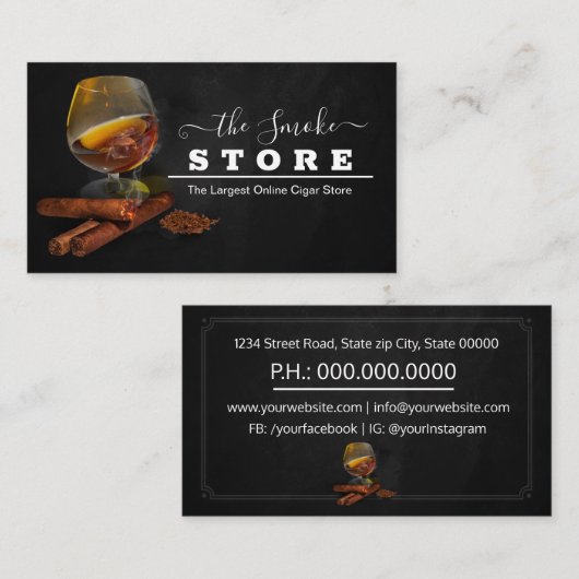 Brandy / Cigars Store 名刺 (正面/裏面)