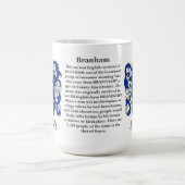 Branham家族の紋章付き外衣 コーヒーマグカップ (中央)
