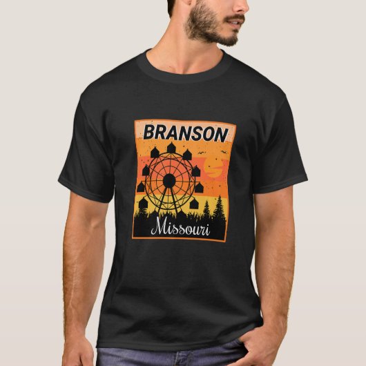 Branson Missouri Big wheel Vacation Camping Hiking Tシャツ (正面)