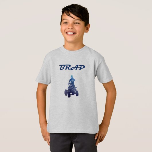Brapの男の子ATV 4の荷車引きのライダーのTシャツ Tシャツ (正面フル)