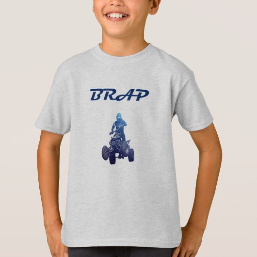 Brapの男の子ATV 4の荷車引きのライダーのTシャツ Tシャツ (正面)