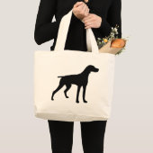 Braque Francais、de Grande Taille ラージトートバッグ (正面(商品))