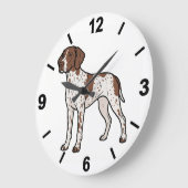 Braque Francais Dog Wall Clock Pet Home Decor ラージ壁時計 (傾斜)