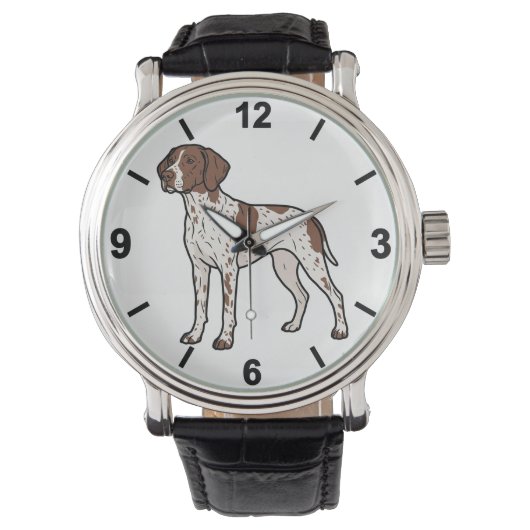 Braque Francais Dog Wrist Watch Pet Style 腕時計 (正面)