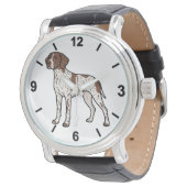 Braque Francais Dog Wrist Watch Pet Style 腕時計 (アングル)
