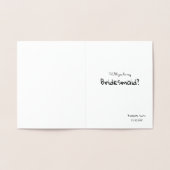 Brasのような友達 – Bridesmaidプロポーズおもしろいの作成 箔カード (内部)