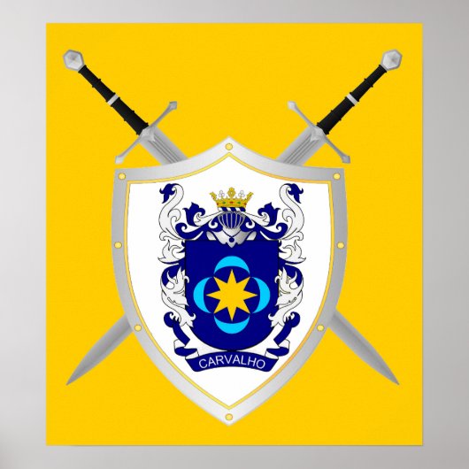 Brasão da família carvalho ポスター (正面)