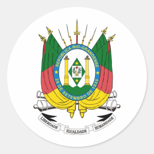 Brasão Rio Grande do Sul ラウンドシール (正面)